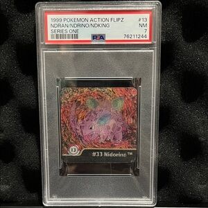 Pokemon Action Flipz Card - Nidorino - Purple and Black